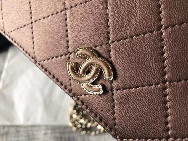 Chanel mini Flap Bag Original Leather A33814 Brown