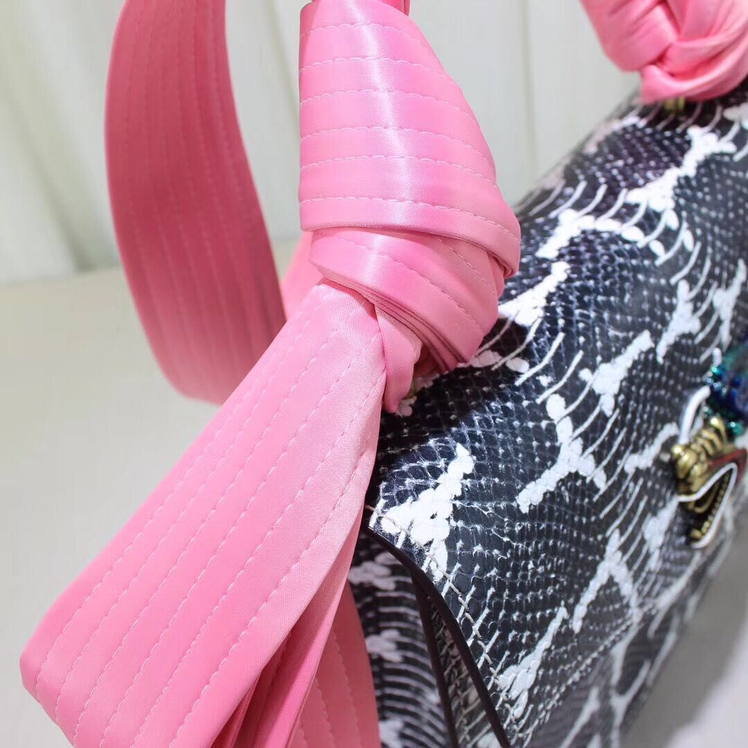 Gucci Original Python Leather Top Handle Bag 498128