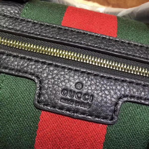 Gucci Vintage Leather Boston Bag 269876 Black