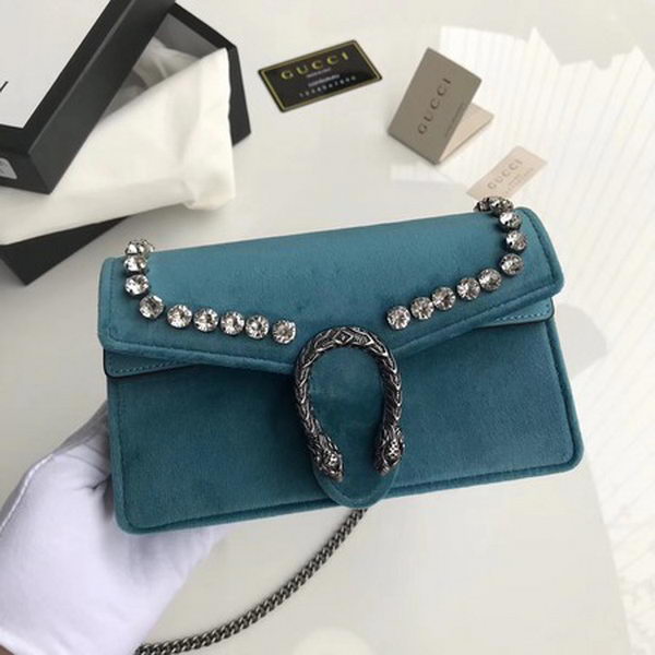 Gucci Dionysus Velvet Super mini Bag 476432 Blue