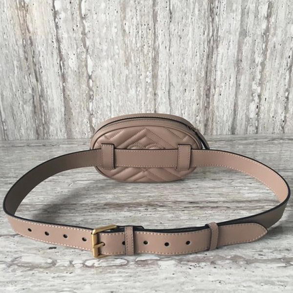 Gucci GG Marmont Leather Belt Bag 476434 Apricot
