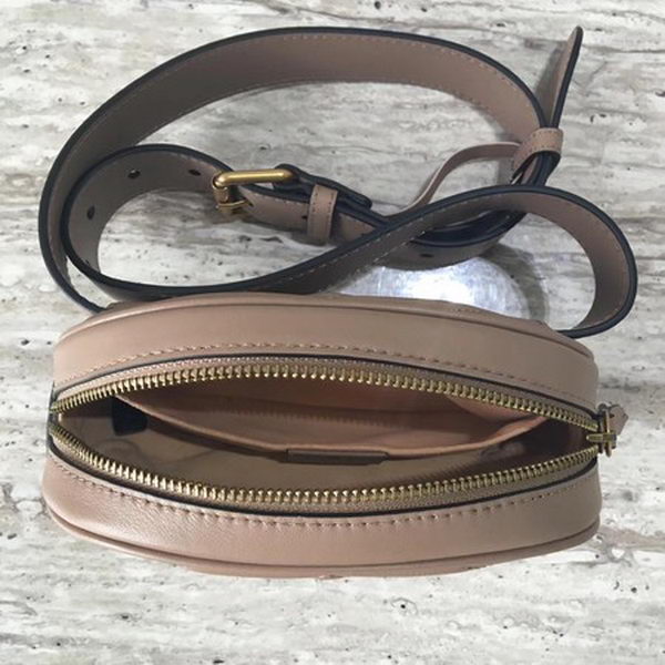 Gucci GG Marmont Leather Belt Bag 476434 Apricot