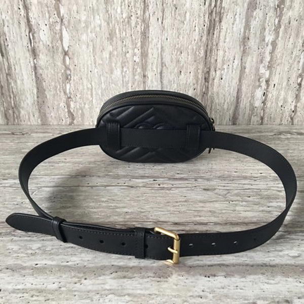 Gucci GG Marmont Leather Belt Bag 476434 Black