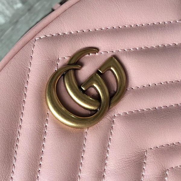 Gucci GG Marmont Leather Belt Bag 476434 Pink
