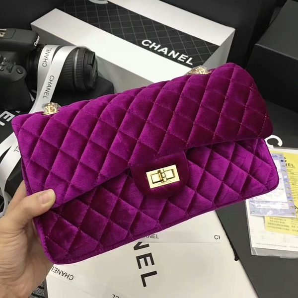 Chanel Suede Leather Flap Shoulder Bag CF8130 Pink