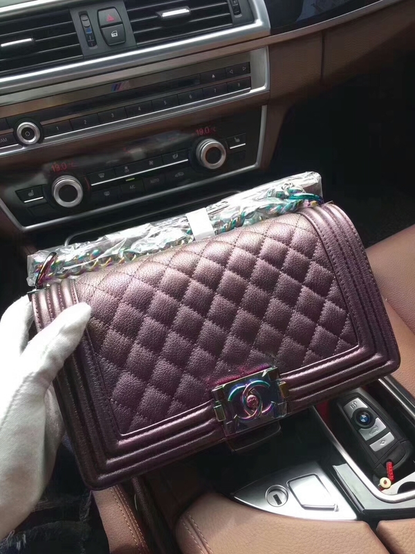 2017 Chanel Leboy Original Deerskin Leather 67087 Purple