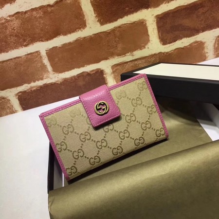 Gucci GG Supreme Wallet 337023 Rose