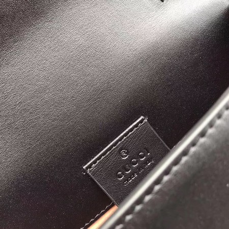 Gucci Sylvie Leather Shoulder Bag 494642 Black