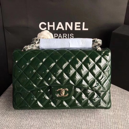 Chanel Classic Flap Bag Original Leather A1113 Green