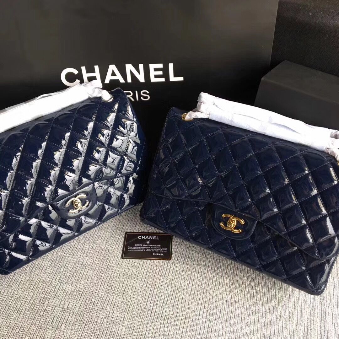 Chanel Classic Flap Bag Original Leather A1113 Royal