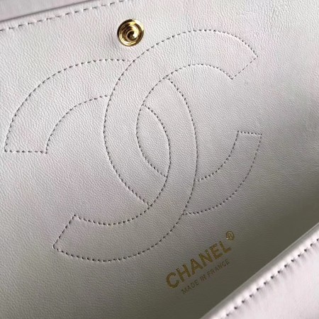 Chanel Classic Flap Bag Original Leather A1113 White