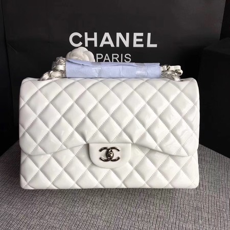 Chanel Classic Flap Bag Original Leather A1113 White