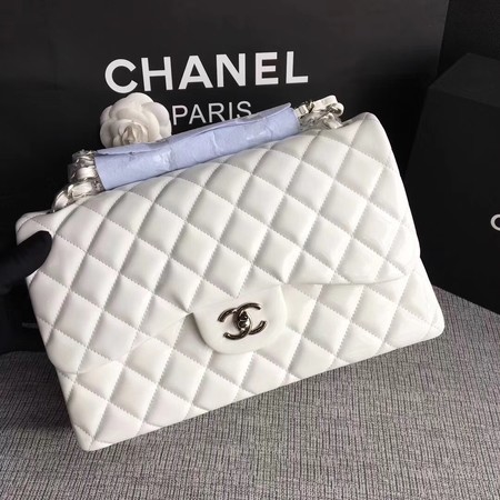 Chanel Classic Flap Bag Original Leather A1113 White