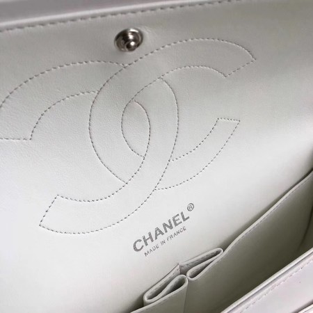 Chanel Classic Flap Bag Original Leather A1113 White