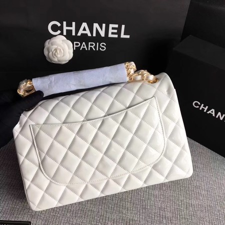 Chanel Classic Flap Bag Original Leather A1113 White