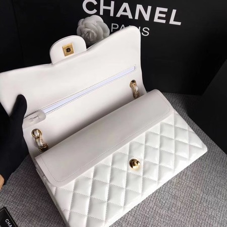 Chanel Classic Flap Bag Original Leather A1113 White