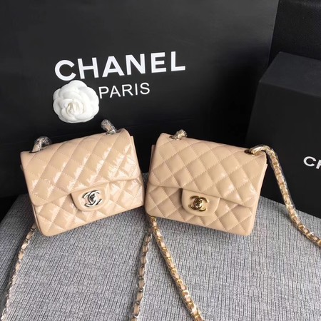 Chanel Classic Flap mini Bag Original Leather A1115 Apricot