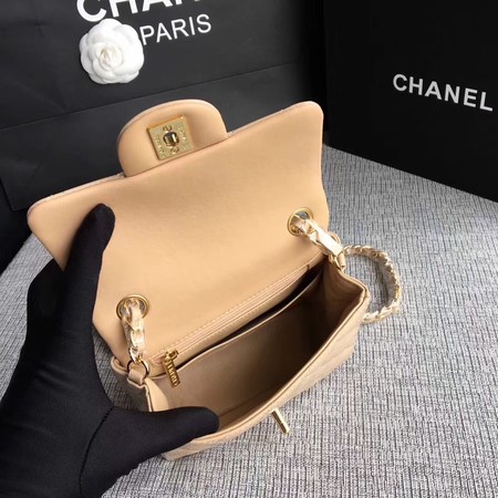 Chanel Classic Flap mini Bag Original Leather A1115 Apricot