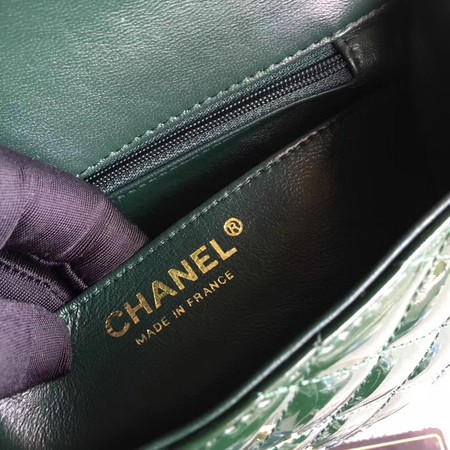 Chanel Classic Flap mini Bag Original Leather A1115 Green