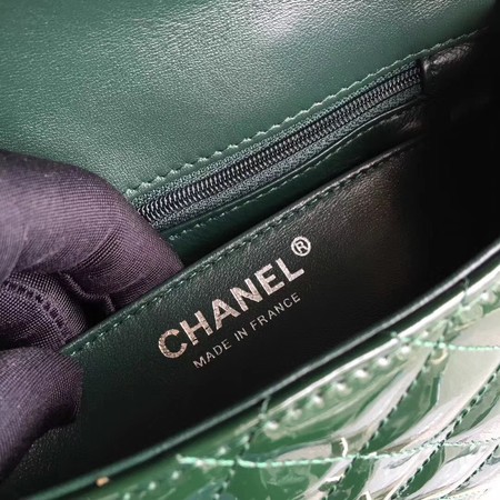 Chanel Classic Flap mini Bag Original Leather A1115 Green