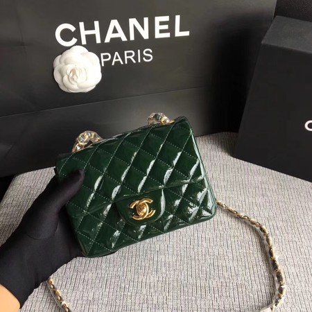 Chanel Classic Flap mini Bag Original Leather A1115 Green