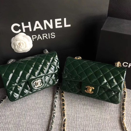 Chanel Classic Flap mini Bag Original Leather A1117 Green