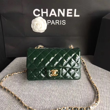 Chanel Classic Flap mini Bag Original Leather A1117 Green