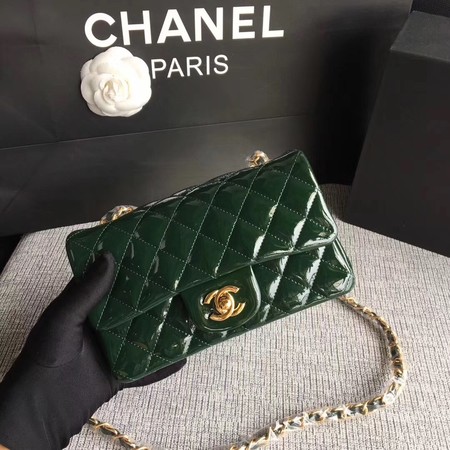 Chanel Classic Flap mini Bag Original Leather A1117 Green