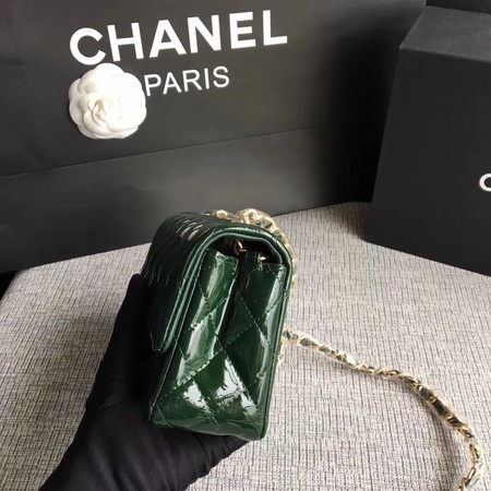 Chanel Classic Flap mini Bag Original Leather A1117 Green