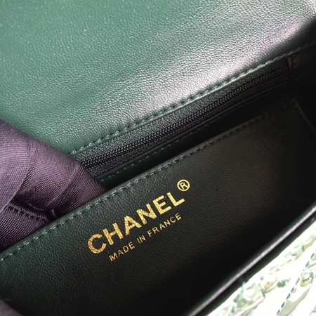 Chanel Classic Flap mini Bag Original Leather A1117 Green