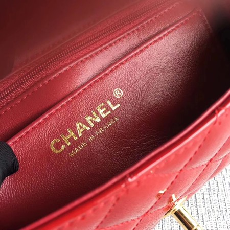 Chanel Classic Flap mini Bag Original Leather A1117 Red