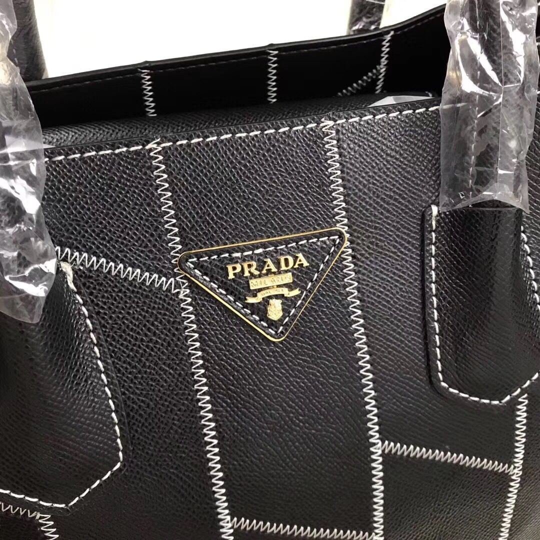 Prada Saffiano Leather Tote Bags 2756 Black