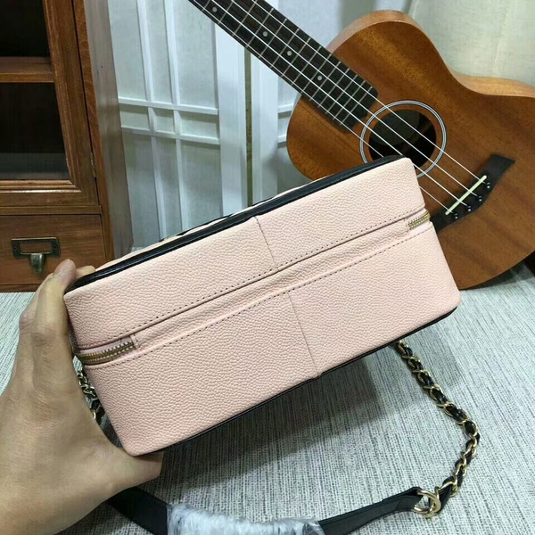 Chanel Calfskin Leather Shoulder Bag 6070 Pink