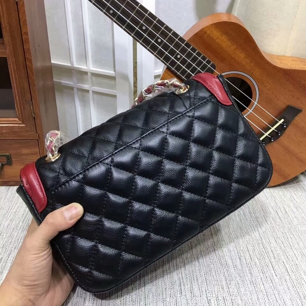 Chanel Calfskin Leather Flap Shoulder Bag 8007A Black