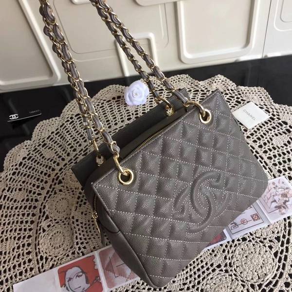 Chanel Caviar Calfskin Leather Tote Bag 18004 Grey