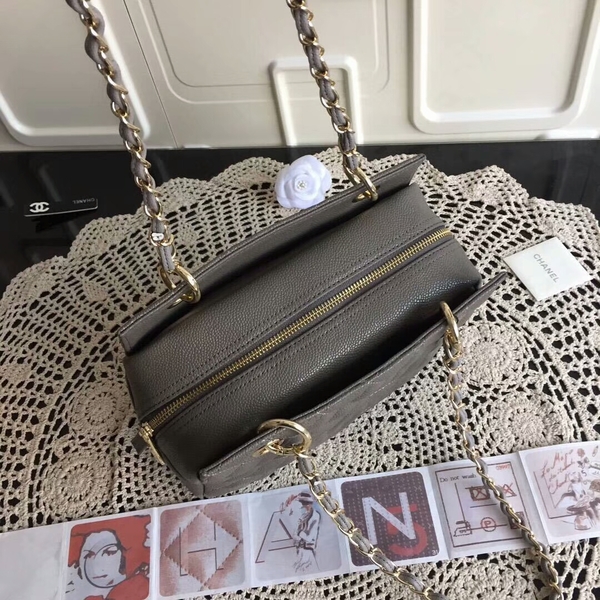 Chanel Caviar Calfskin Leather Tote Bag 18004 Grey