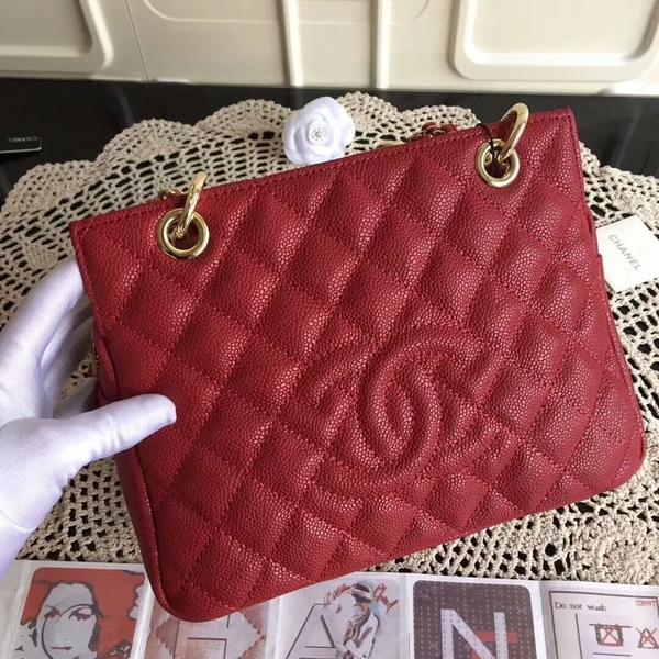 Chanel Caviar Calfskin Leather Tote Bag 18004 Red