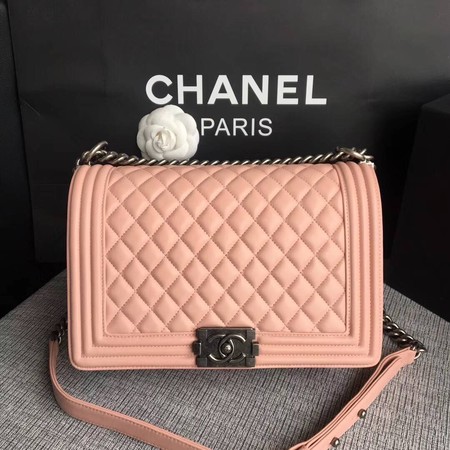 Boy Chanel Flap Bags Original Sheepskin Leather A67088 Pink