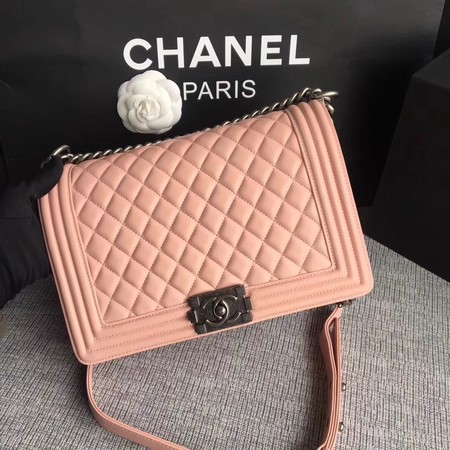 Boy Chanel Flap Bags Original Sheepskin Leather A67088 Pink