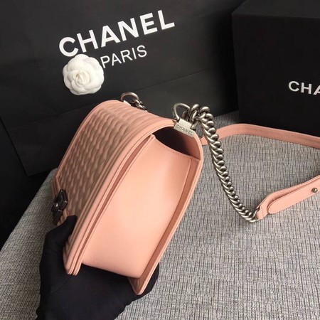 Boy Chanel Flap Bags Original Sheepskin Leather A67088 Pink