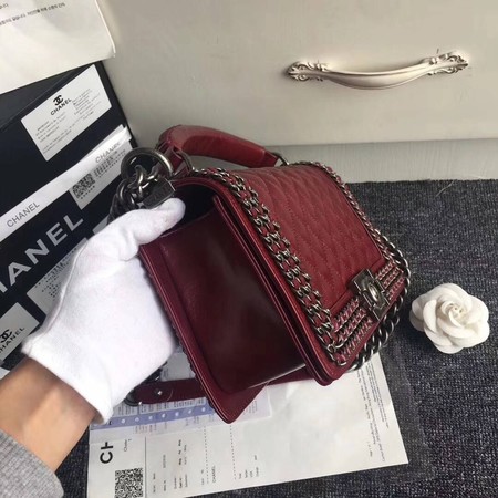 Boy Chanel Flap Shoulder Bag Sheepskin Leather A67086B Red