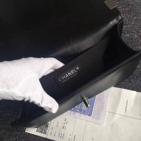 Boy Chanel Flap Shoulder Bag Sheepskin Leather A67086C Black
