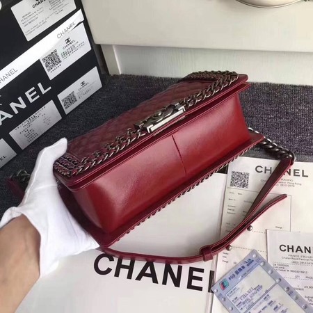 Boy Chanel Flap Shoulder Bag Sheepskin Leather A67086C Red