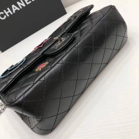 Chanel 2.55 Series Classic Flap Bag Original Leather 1112B Black