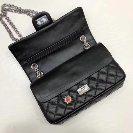 Chanel 2.55 Series Classic Flap Bag Original Leather 1112B Black