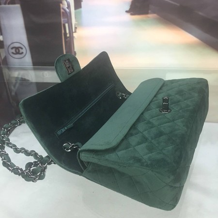 Chanel 2.55 Series Flap Bags Original Velet A1112 Green