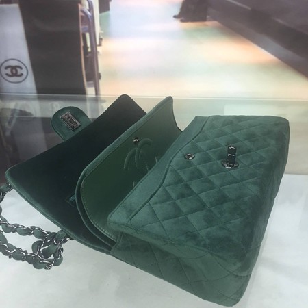 Chanel 2.55 Series Flap Bags Original Velet A1112 Green