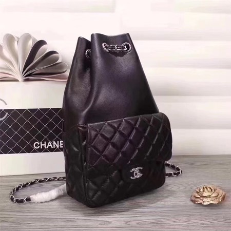 Chanel Backpack Original Sheepskin Leather A33269 Black