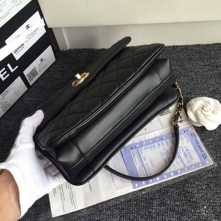 Chanel Flap Bag Original Sheepskin Leather A37030 Black