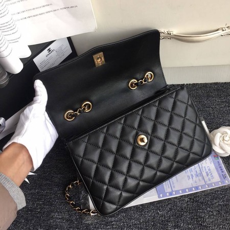 Chanel Flap Bag Original Sheepskin Leather A37030 Black